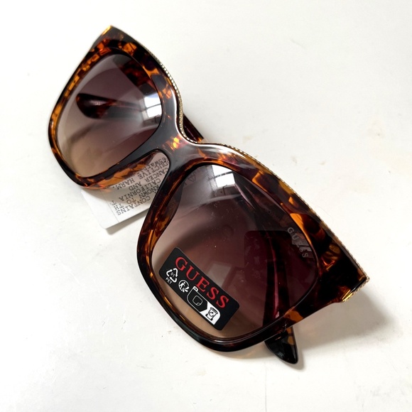 New Original GUESS Oversized Cat Eye Sunglasses GO00045 Acetate Tortoise Shell main image 5